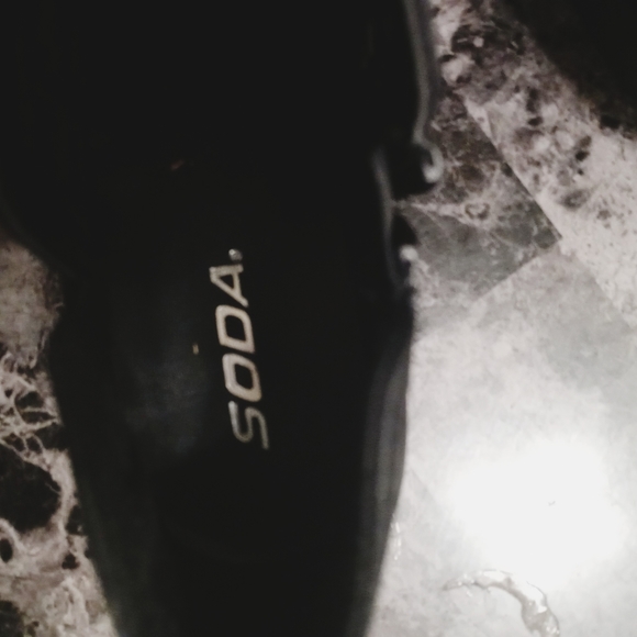 Soda Chance Perforated Cut Out Stacked Block Heel Ankle Booties - Picture 6 of 10